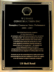 Exemplary Contractor Safety Performance Award